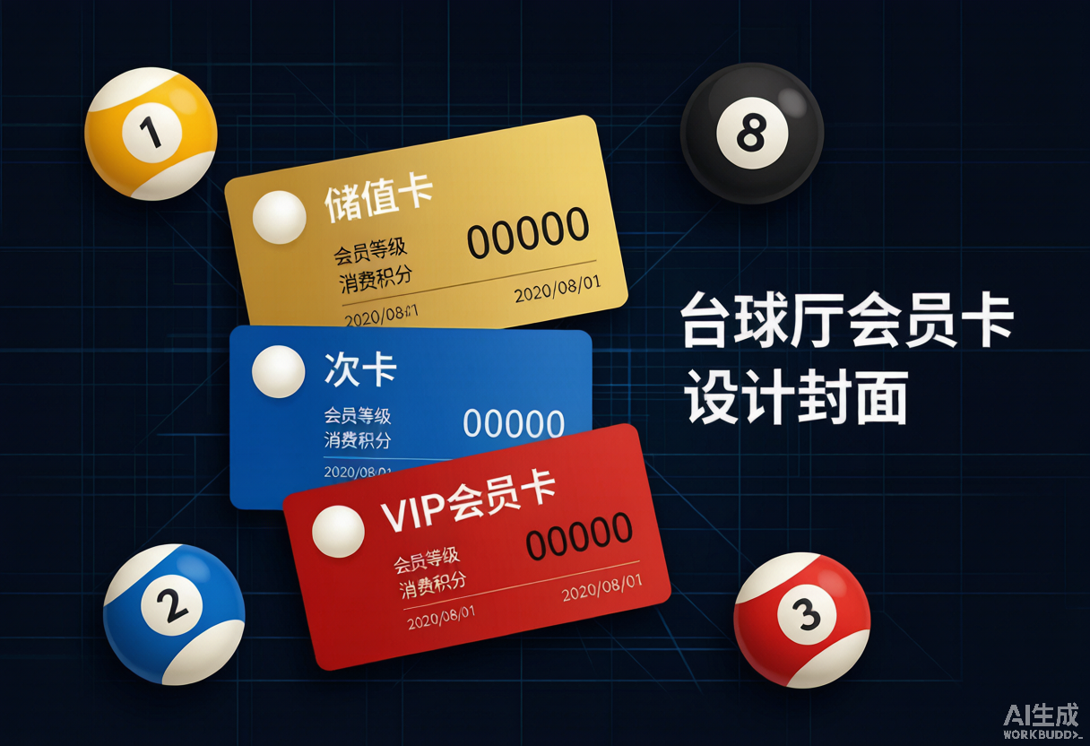台球厅会员卡怎么设计？储值/次卡/月卡方案对比 