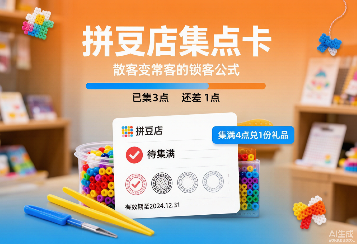 拼豆店集点卡玩法:散客变常客的锁客公式 | 小界手工门店