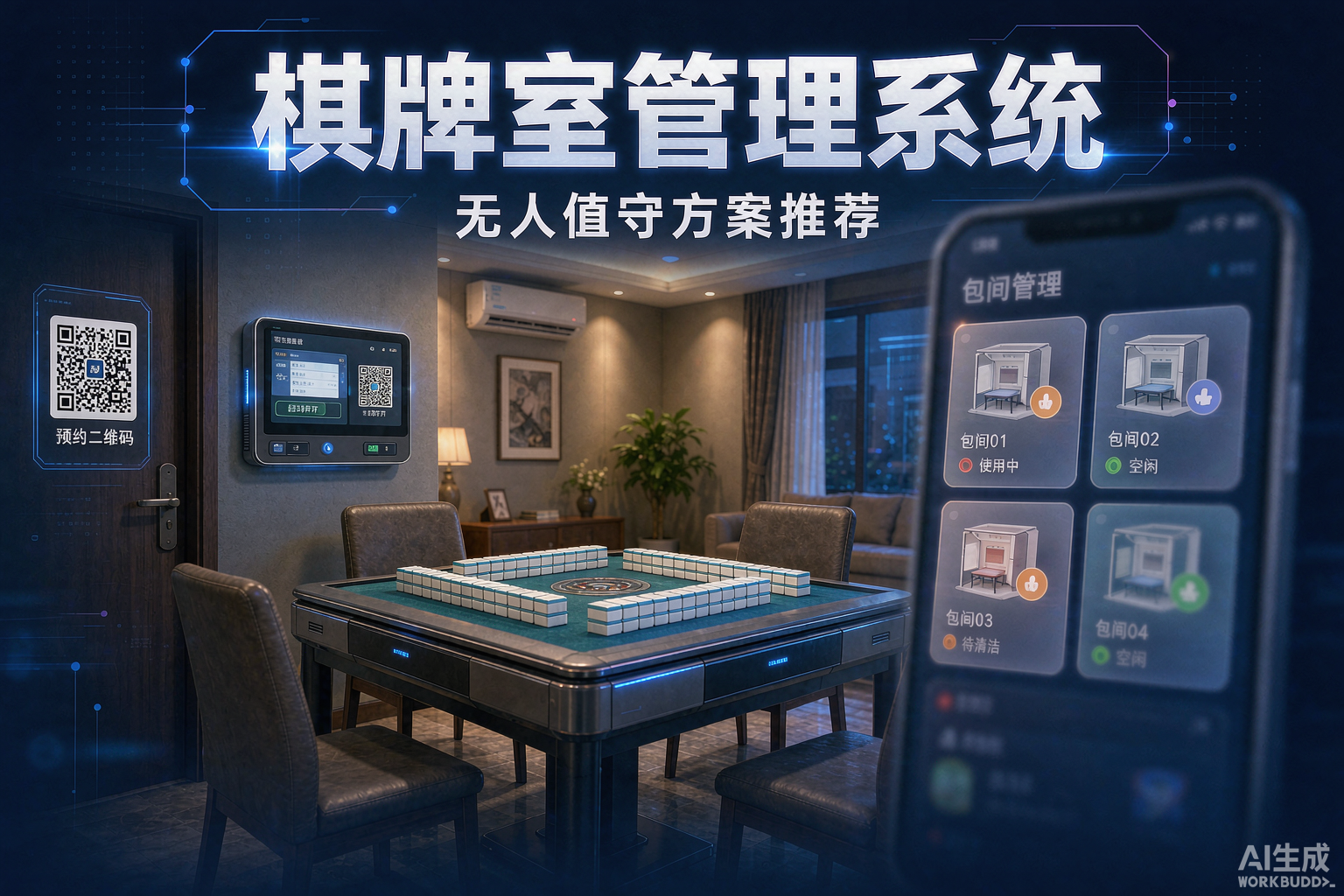 棋牌室管理系统哪个好?无人值守方案推荐 | 小界智能管家