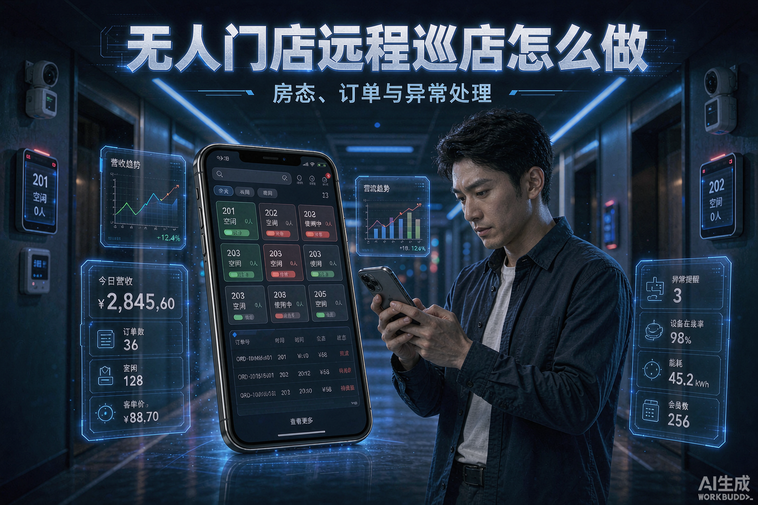 无人门店远程巡店怎么做?房态、订单与异常处理 | 小界智能管家