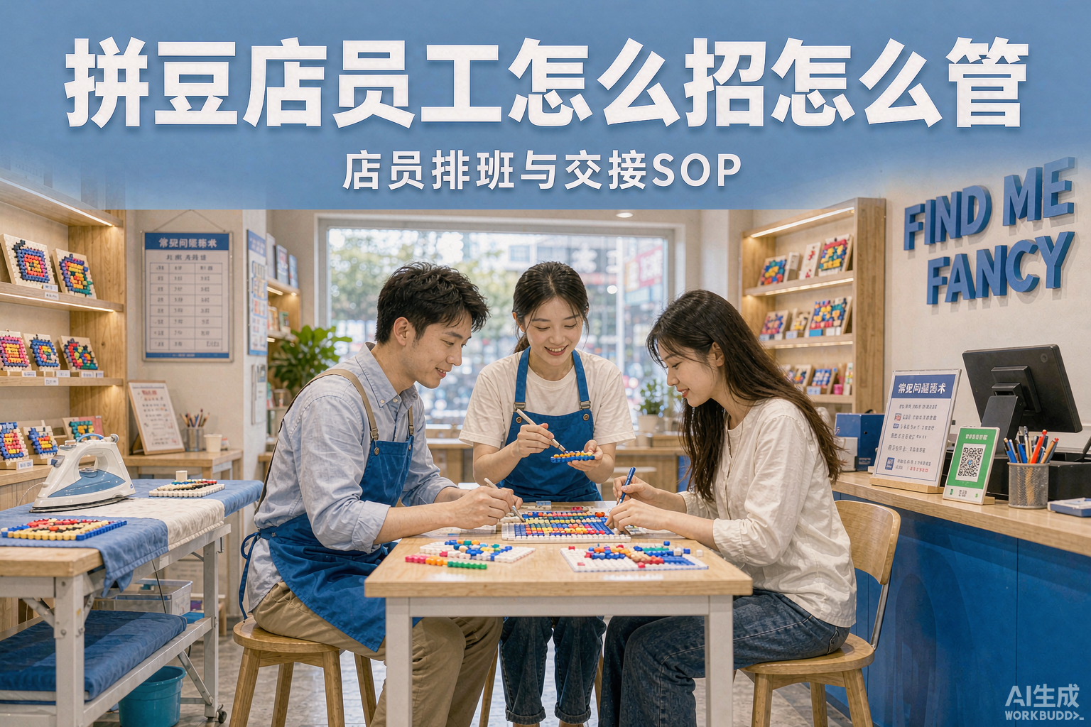 拼豆店员工怎么招怎么管?店员排班与交接SOP | 小界手工门店