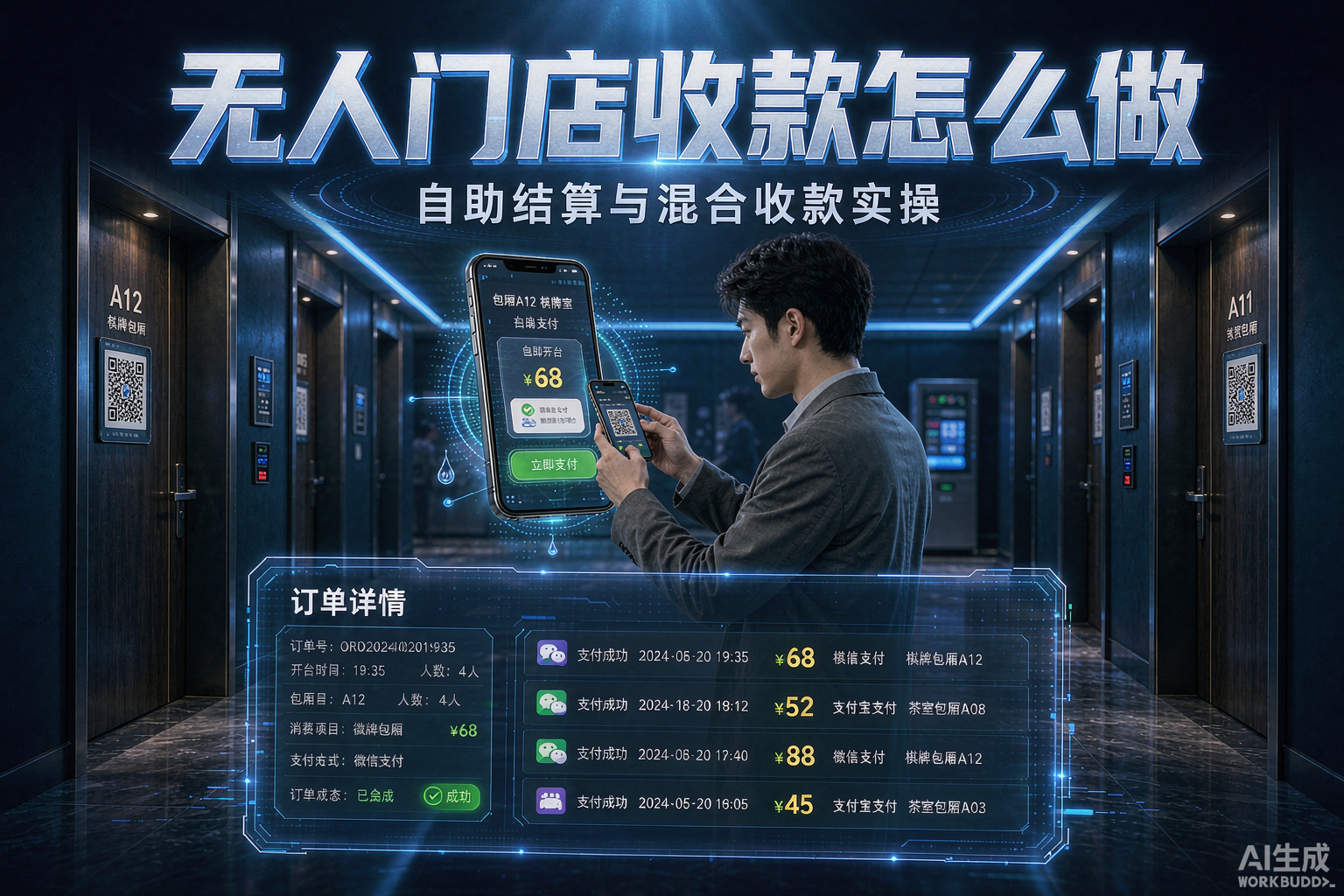 无人门店没有收银台,收款怎么做到零差错?自助结算实操 | 小界智能管家