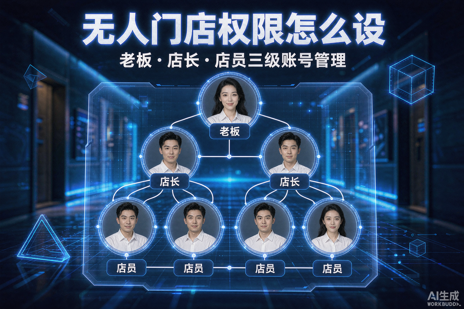 无人门店角色权限怎么设?总部店长店员三级账号管理 | 小界智能管家
