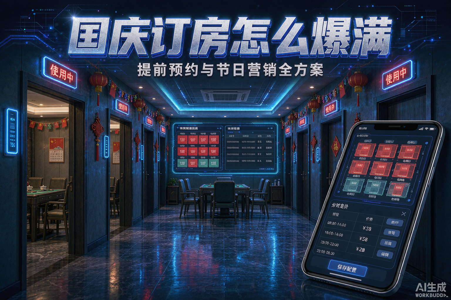 无人棋牌室国庆订房怎么爆满？提前预约与节日营销 | 小界智能管家
