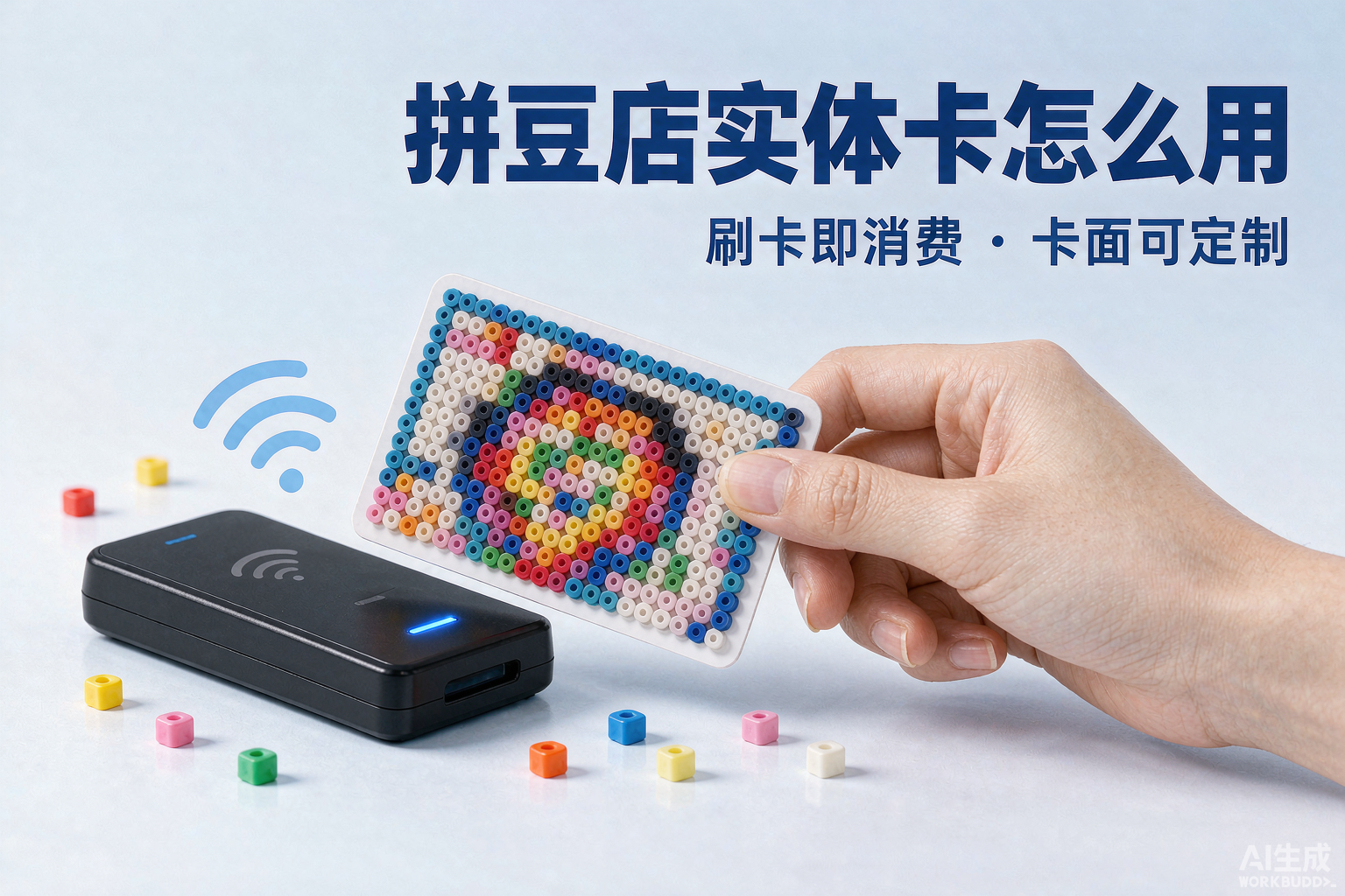 拼豆店实体卡怎么用?发卡刷卡与储值放大实操 | 小界手工门店