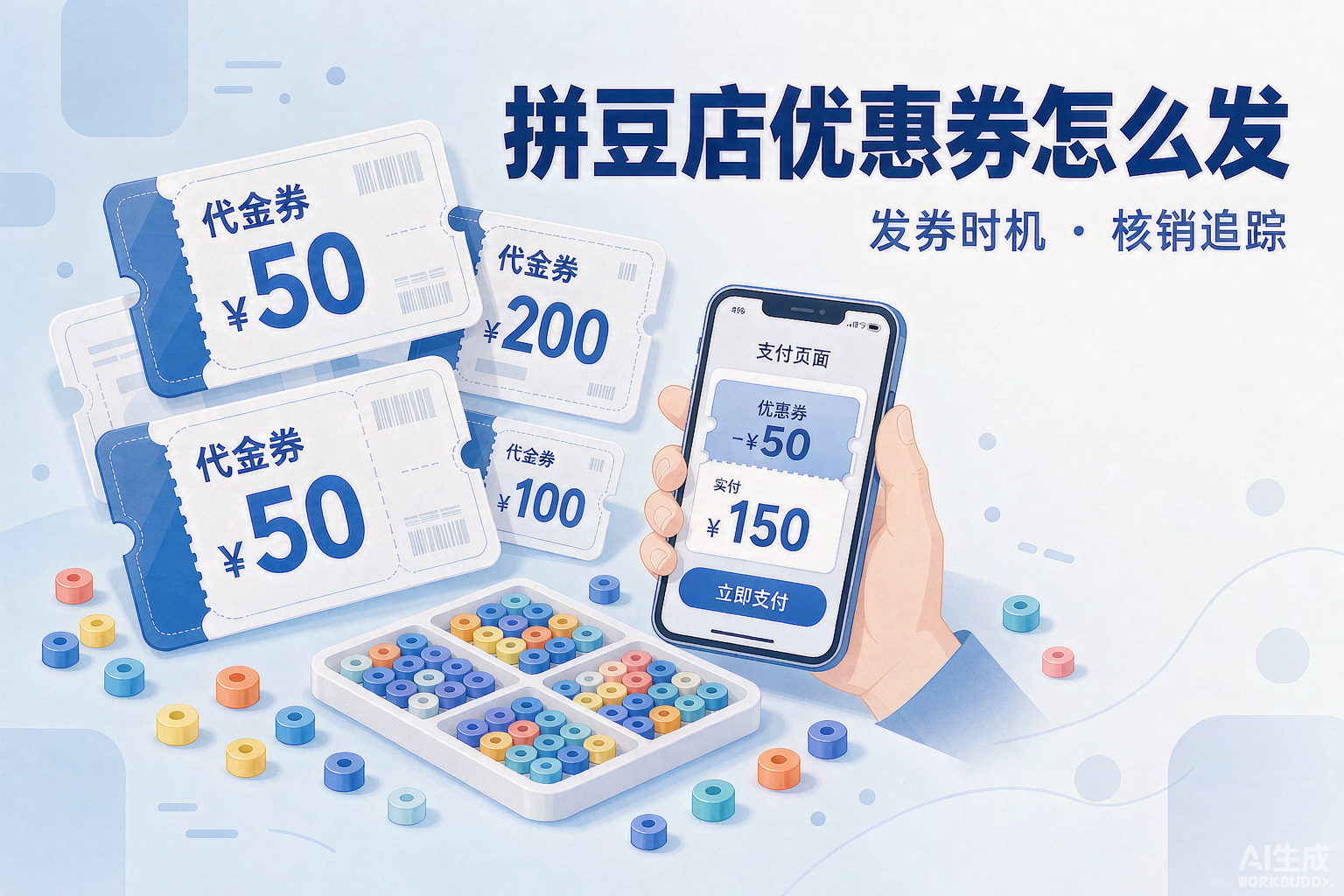 拼豆店优惠券怎么发?发券时机与核销追踪 | 小界手工门店