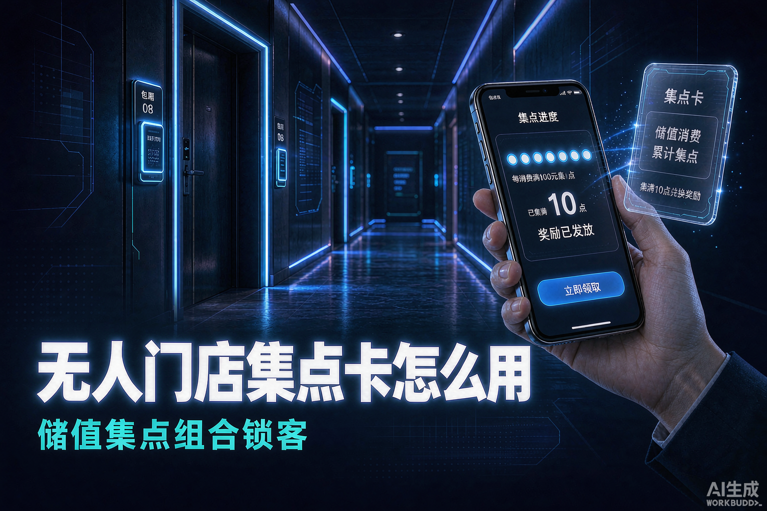 无人门店集点卡怎么用?储值集点组合锁客 | 小界智能管家