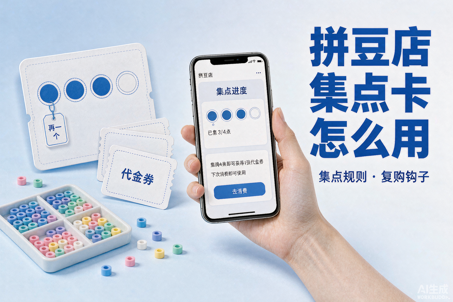 拼豆店集点卡怎么用?集点规则与复购钩子 | 小界手工门店