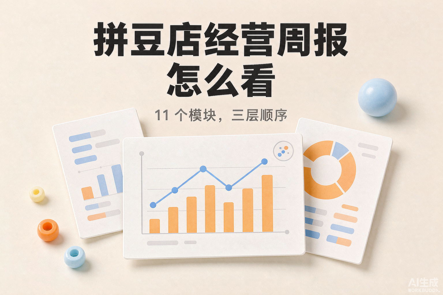 拼豆店经营周报怎么看？11 个模块分三层，五分钟看出问题 | 小界手工门店