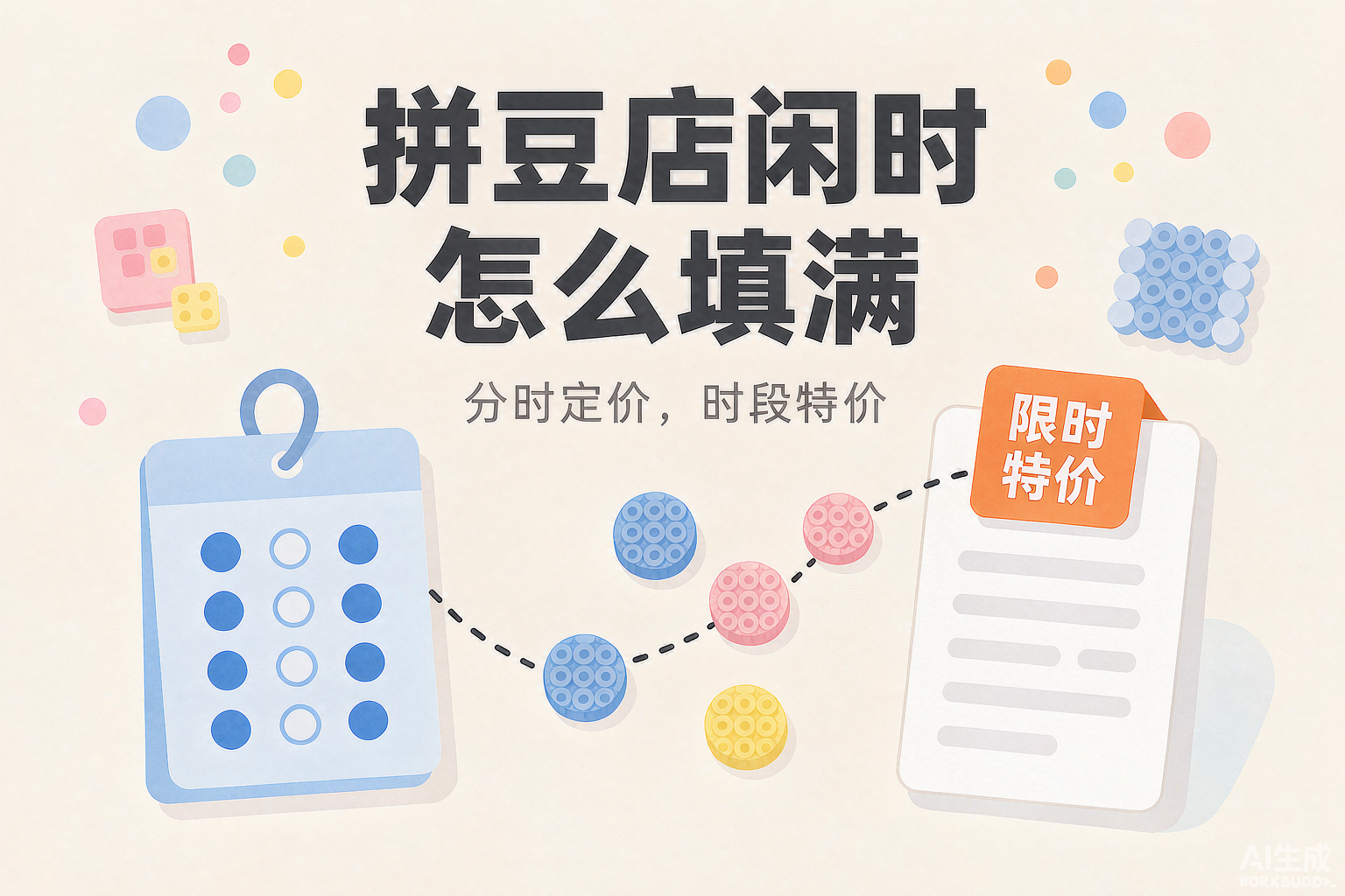 拼豆店闲时怎么填满？分时定价与时段特价 | 小界手工门店